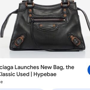 Balenciaga Black Leather Crossbody Bag